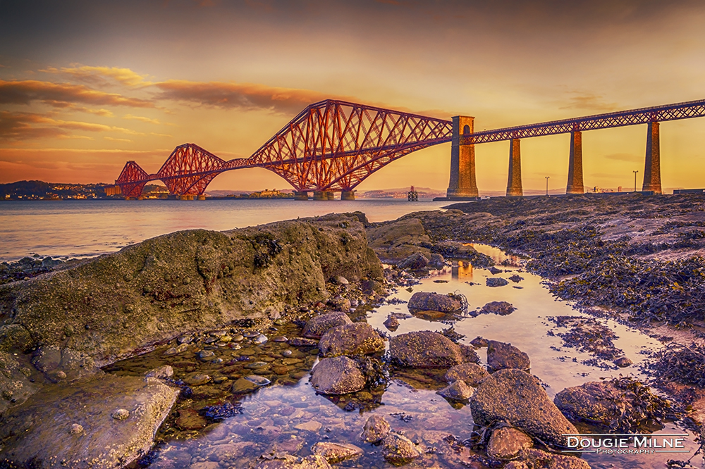 Sunrise over the Forth Bridge  - Copyright Dougie Milne Photography 2016