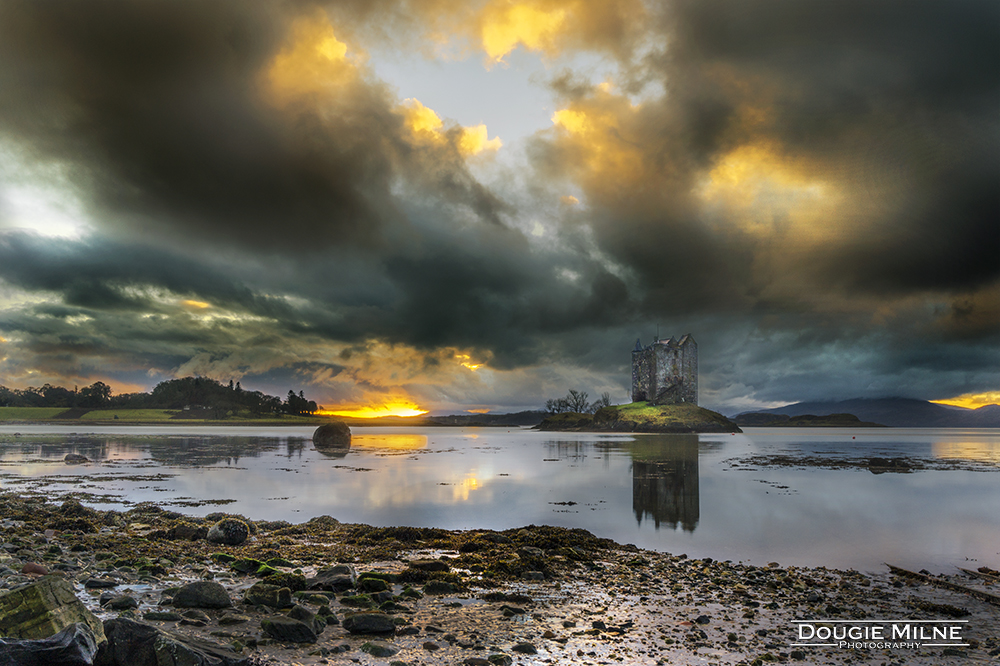 Sunset at Castle Stalker  - Copyright Dougie Milne Photography 2017