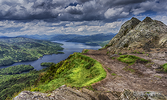 Picture of Loch Katrine from the top of Ben A'an